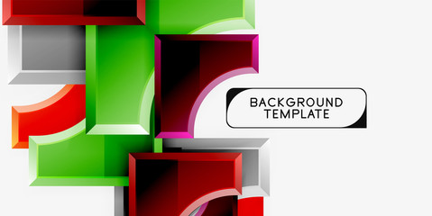 Geometrical 3d shapes background