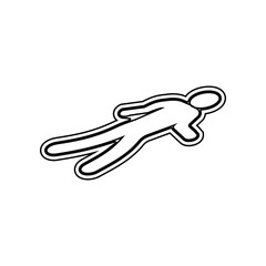 Obraz premium trail of murder icon. Element of Police for mobile concept and web apps icon. Outline, thin line icon for website design and development, app development