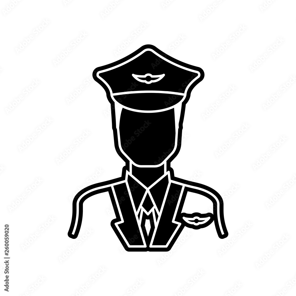 Poster pilot icon. element of proffecions for mobile concept and web apps icon. glyph, flat icon for websit