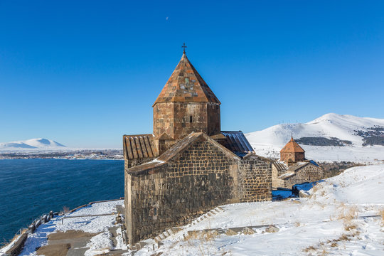 Armenia. Sevan temple complex on the peninsula of the Lake Sevan