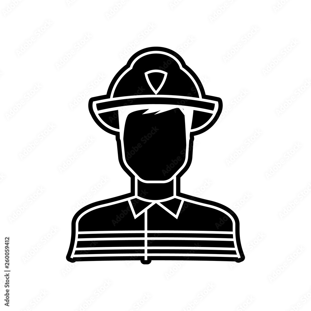 Poster firefighter icon. element of proffecions for mobile concept and web apps icon. glyph, flat icon for 