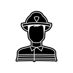 firefighter icon. Element of Proffecions for mobile concept and web apps icon. Glyph, flat icon for website design and development, app development