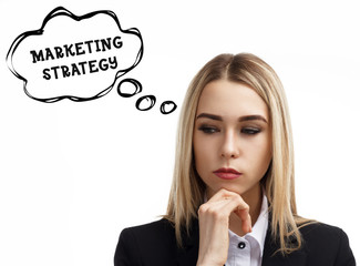 Business, technology, internet and networking concept. A young entrepreneur is thinking about the...