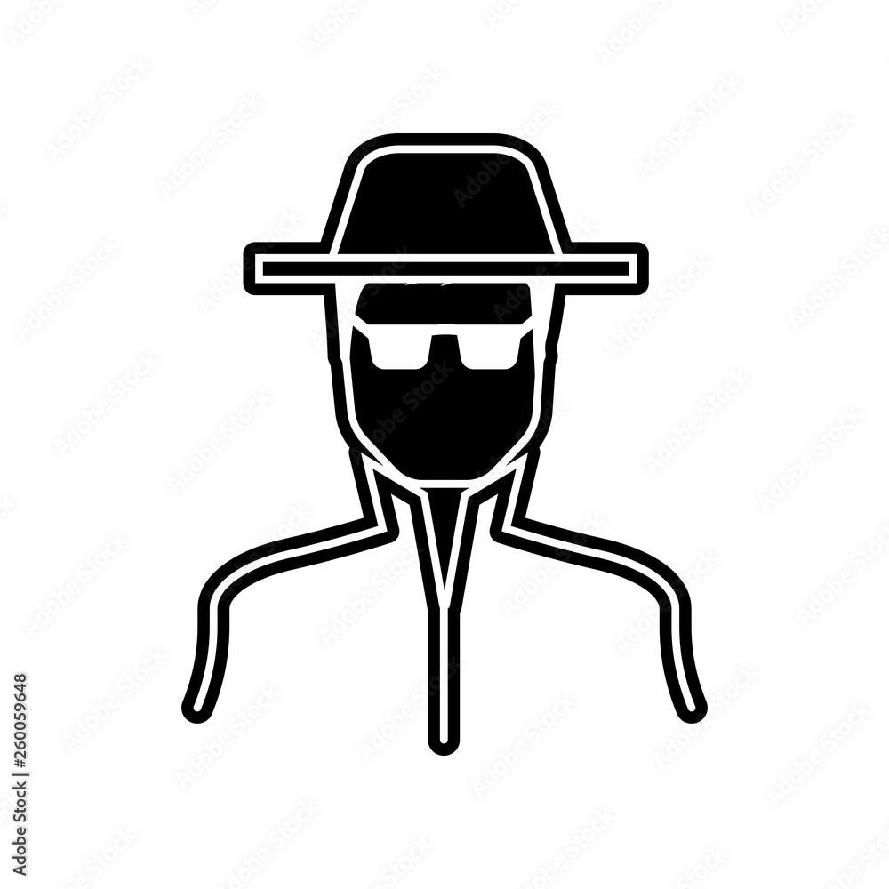 Poster spy icon. element of proffecions for mobile concept and web apps icon. glyph, flat icon for website 