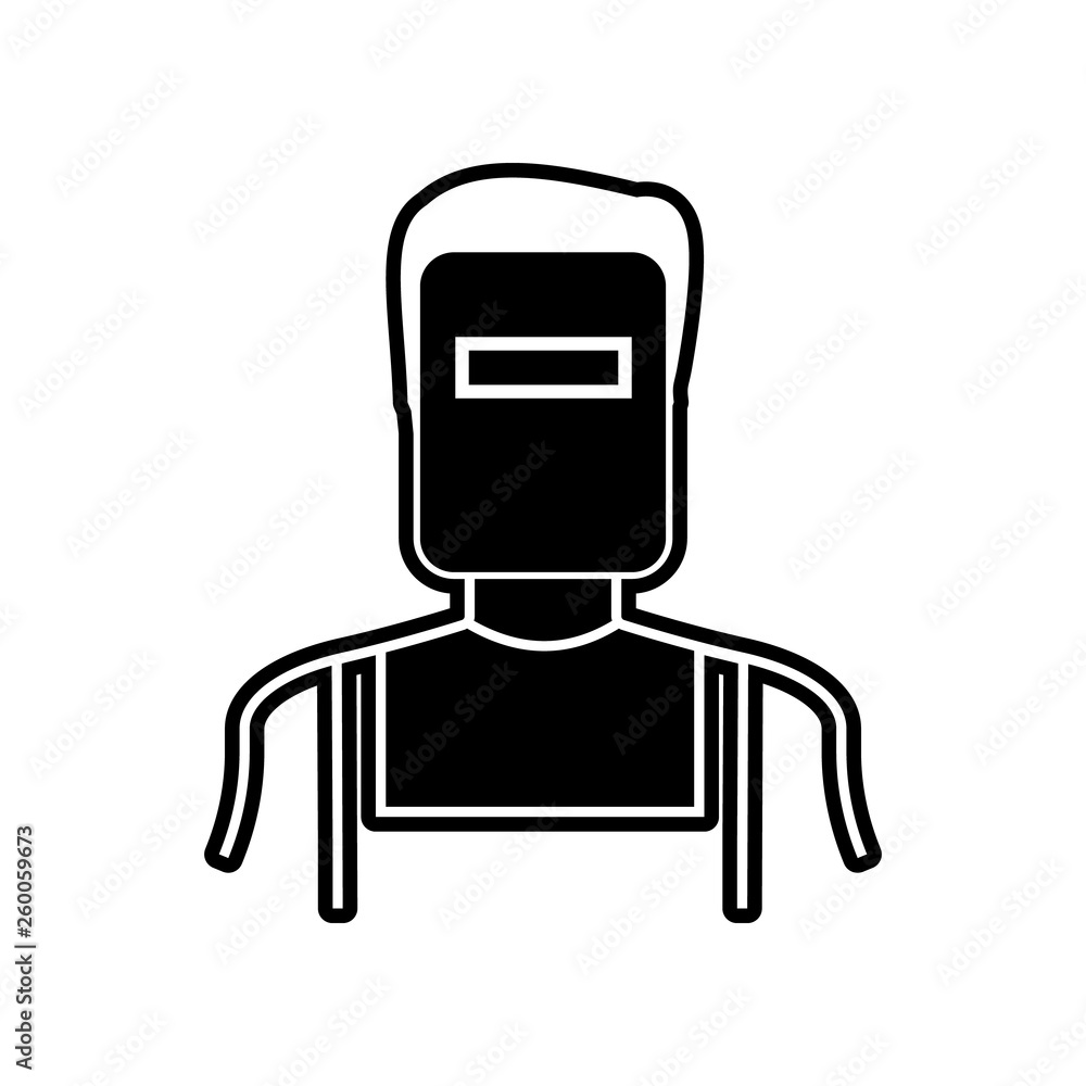 Poster welder icon. element of proffecions for mobile concept and web apps icon. glyph, flat icon for websi