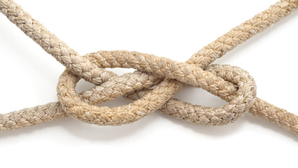 Rugged marine knot.