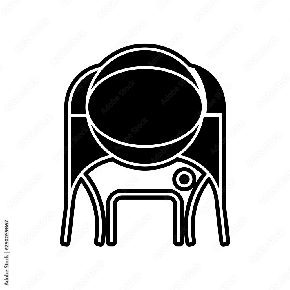 Poster cosmonaut icon. element of proffecions for mobile concept and web apps icon. glyph, flat icon for we