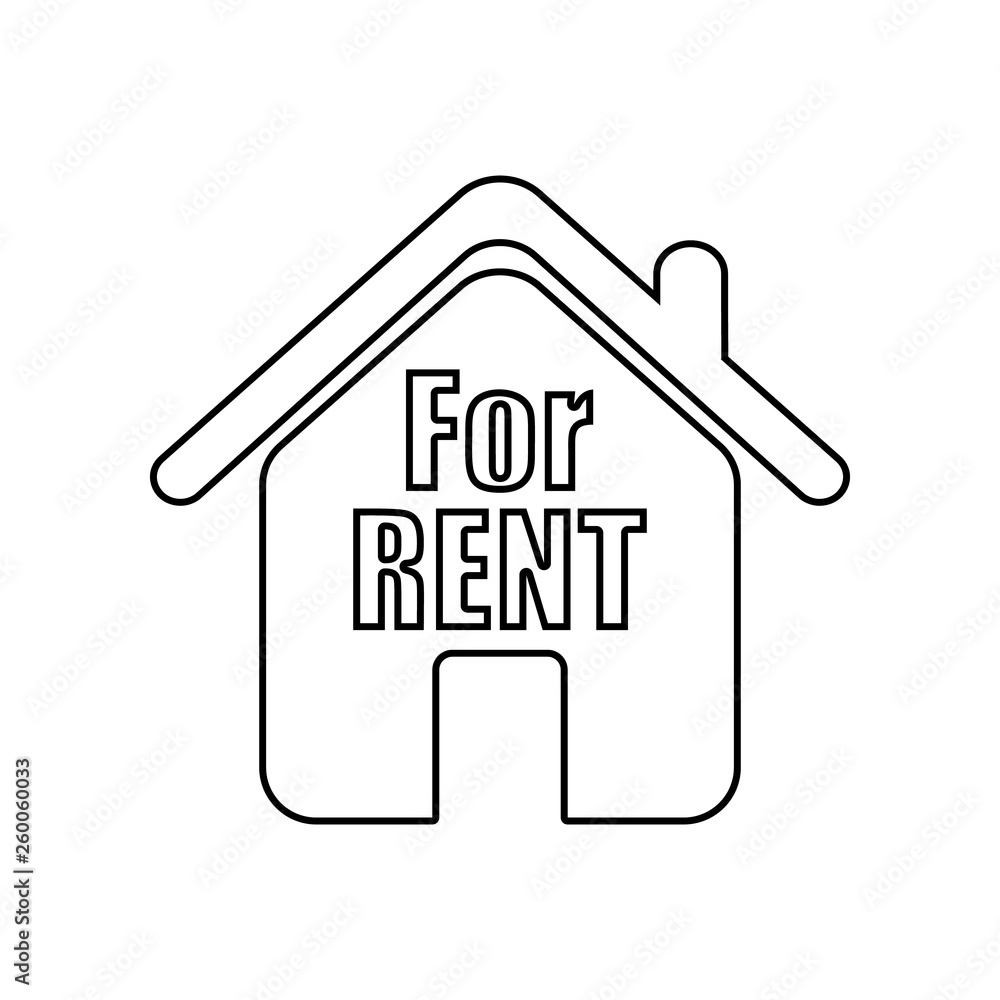 Poster house rent icon. element of zoo for mobile concept and web apps icon. outline, thin line icon for we