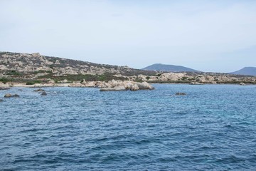 Fototapeta na wymiar Panorama of the Asinara Island in Sardinia