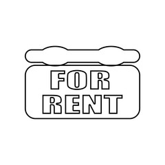 a sign on renting a house icon. Element of zoo for mobile concept and web apps icon. Outline, thin line icon for website design and development, app development