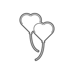 heart shaped balls icon. Element of Romance for mobile concept and web apps icon. Outline, thin line icon for website design and development, app development
