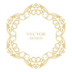 Circular baroque ornament.