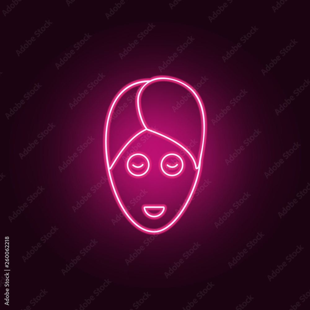 Poster spa procedure glyph icon. elements of spa in neon style icons. simple icon for websites, web design,