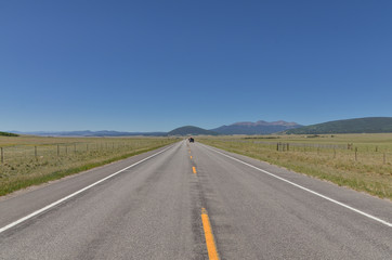 Black Mountain and U.S. 285 Highway crossing Park County, Colorado between Fairplay and  Antero Junction