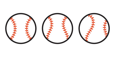 Baseball Ball icon Vector symbol sport illustration cartoon