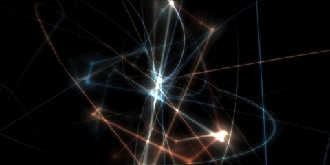 3D illustration of light grid structure. An abstract backdrop resembling an electricity storm or plasma substance. Beautiful futuristic background with pattern reminiscent of a lightning.