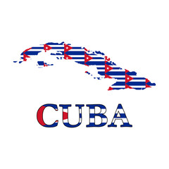 Cuba map illustration