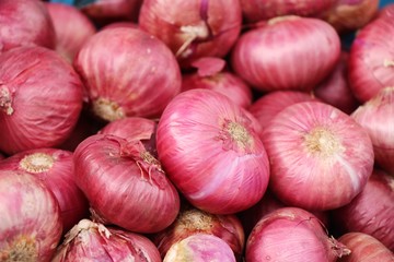 Shallot - asia red onion at street food