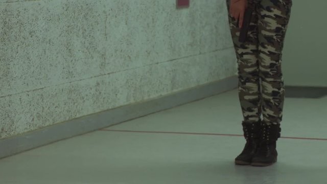 Asia Girls Aiming Gun