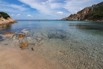 Panorama of Cala Sambuco in Sardinia