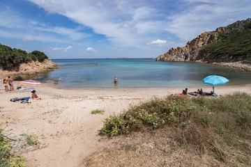 Panorama of Cala Sambuco in Sardinia