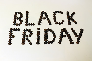 Coffee bean pattern isolated on white background.