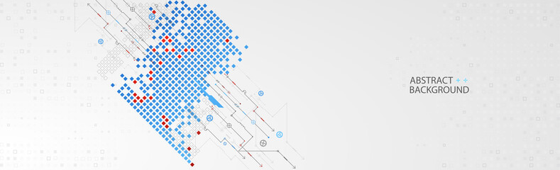 Abstract technological background with various elements. Structure pattern technology backdrop. Vector
