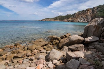 Panorama of Cala Sambuco in Sardinia
