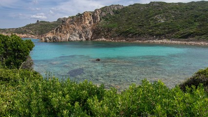 Panorama of Cala Sambuco in Sardinia