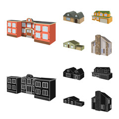 set of cartoon houses