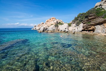 Panorama of Cala Spinosa in Sardinia