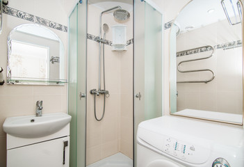 Photo of the bright bathroom