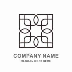 Geometric Circle Stars Pattern Flowers Morocco Interior Motif Decoration Business Company Stock Vector Logo Design Template