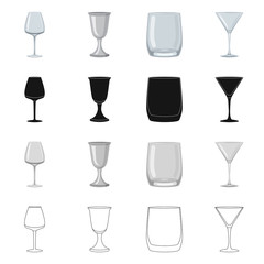 set of glasses
