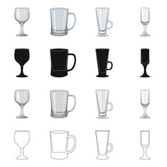 set of glasses and drinks