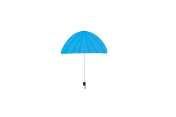 Blue umbrella with a white background