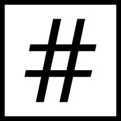 Modern  application icon in black and white