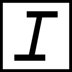 Modern  application icon in black and white