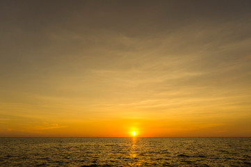 Sky sunset on the sea