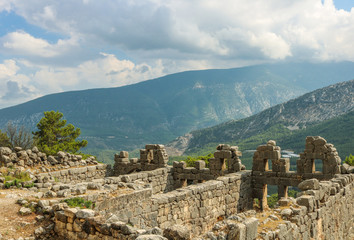Ruins of the ancient city of Arykanda. Near Antalya, Turkey.