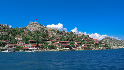 Simena Kalesi in the Kekova Islands. Near Antalya, Turkey.