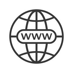 Www vector  icon. Www web sign icon.