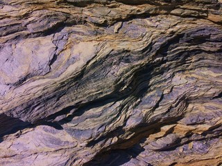 close-up on a schist surface