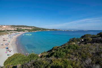 Obraz premium Panorama of the Marmorata Beach in Sardinia