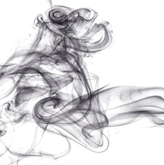 Fototapeta premium Black smoke on white background