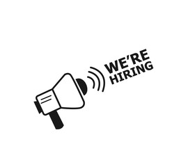 We are hiring icon,  recruitment sign 
