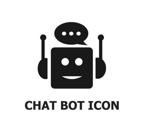Chat bot icon vector 
