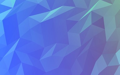 Obraz premium Abstract triangle geometrical blue background. Geometric origami style with gradient. 3D illustration