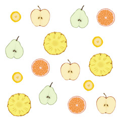 seamless background with fruits