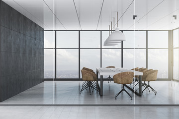 Light meeting room interior